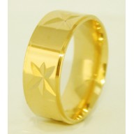 Aliança em Ouro Amarelo 18k Personalizado.